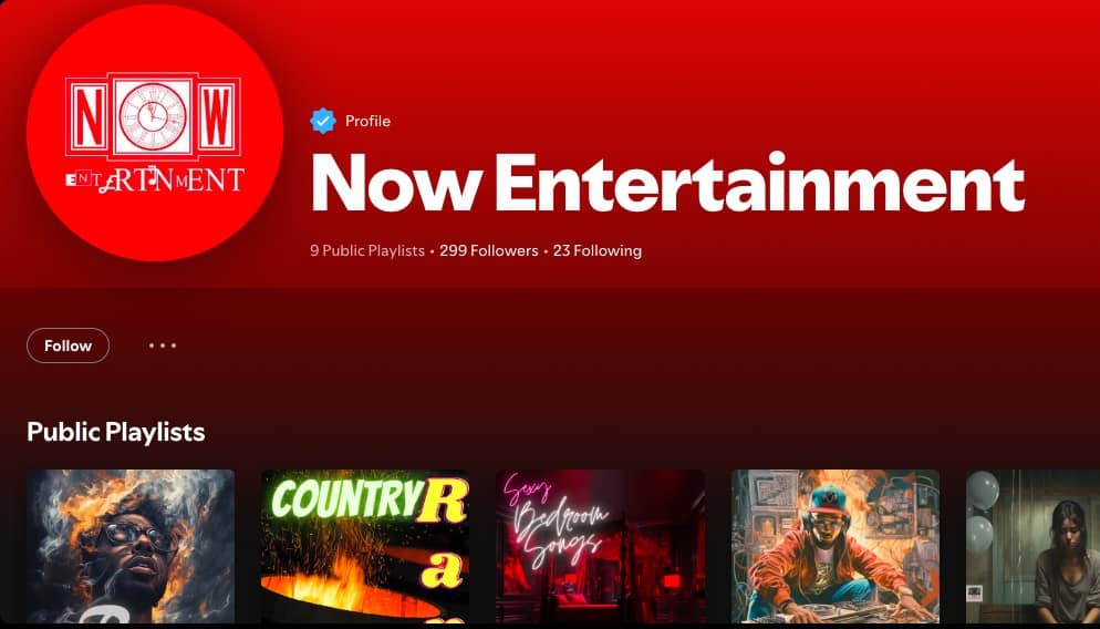 Now Entertainment magazine spotify playlists