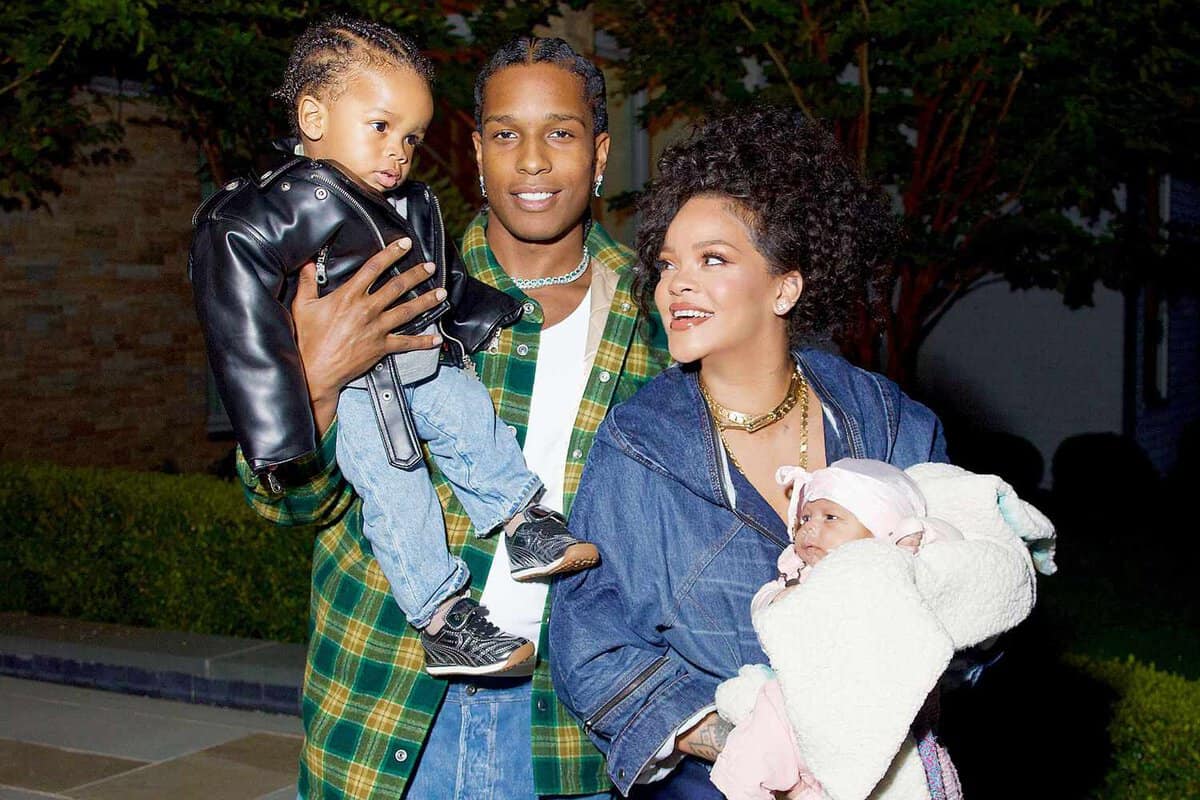 Asap Rocky, Rihanna and Children RZA and Riot