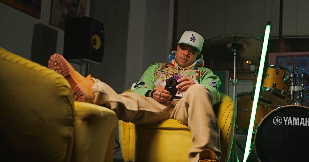 BMGCLICC on a couch