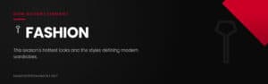 Now Entertainment Fashion category banner with clothing hanger icon