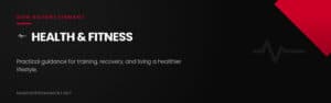 Now Entertainment Health and Fitness category banner with heartbeat icon