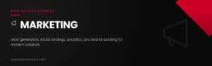 Now Entertainment Marketing category banner with megaphone icon
