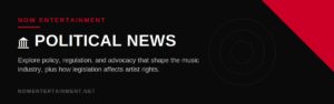 Now Entertainment Political News subcategory banner with government icon